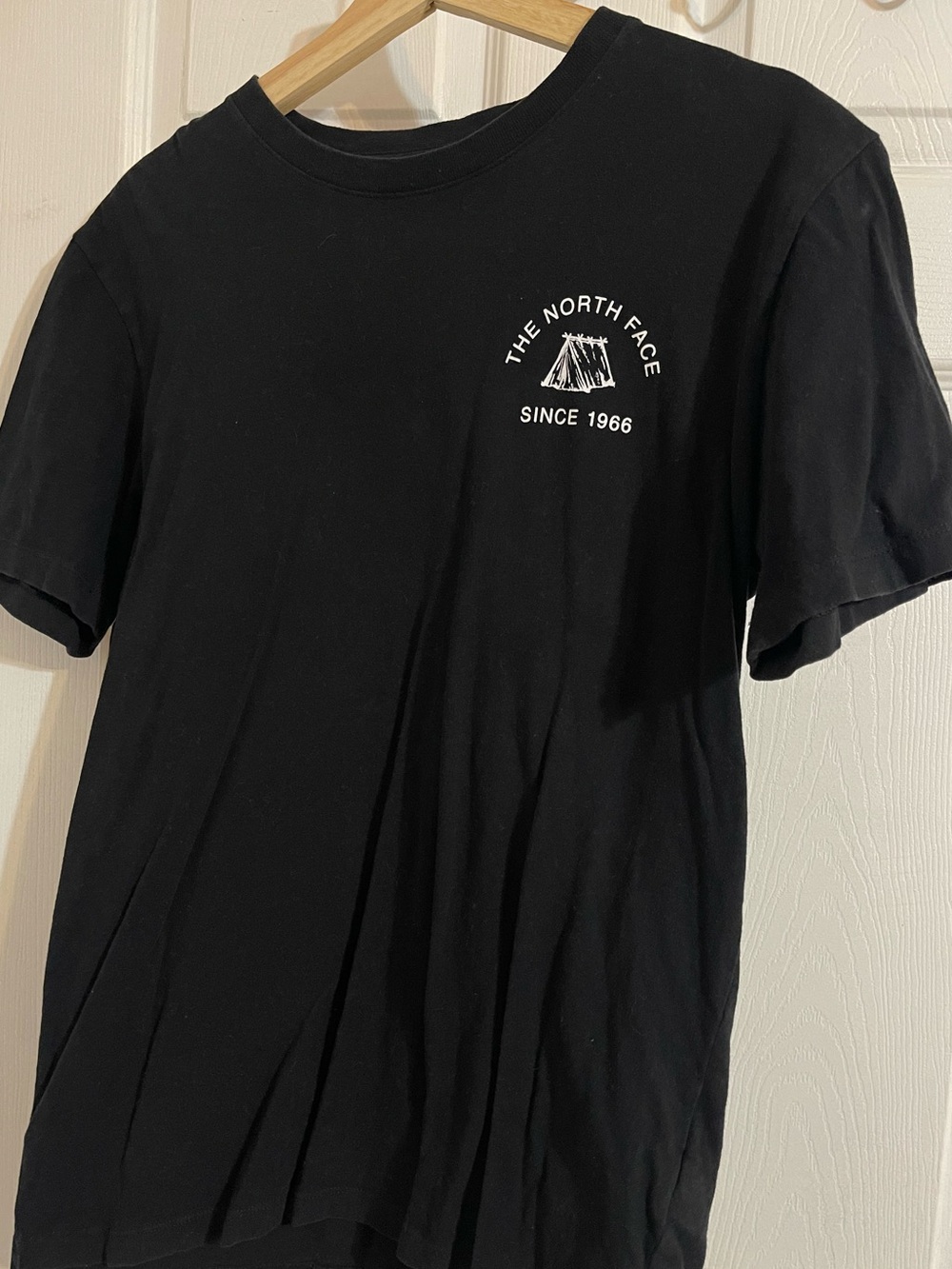 The North Face Black Crew T-Shirt with White Chest Logo